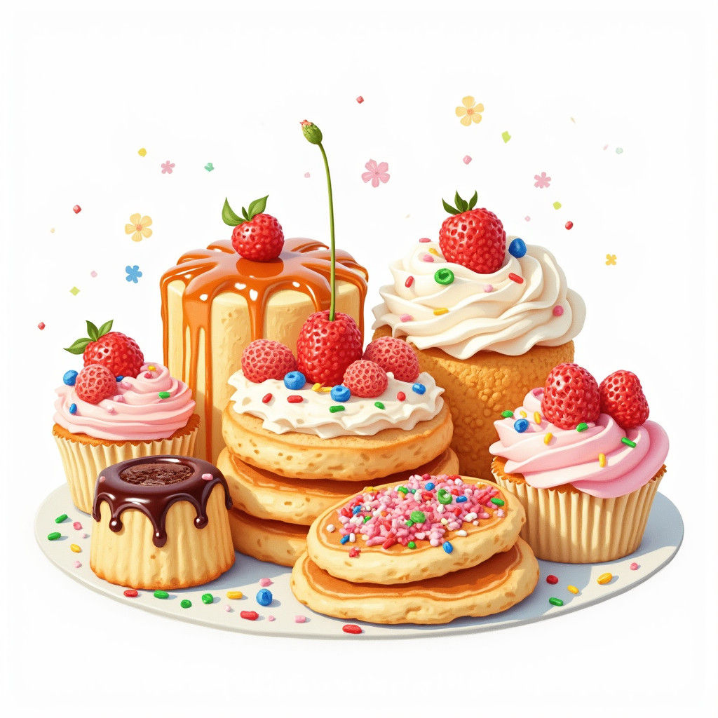 Mouthwatering Still Life of Sweet Treats