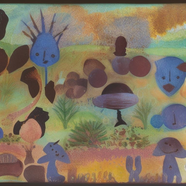 Abstract Composition in Klee Style