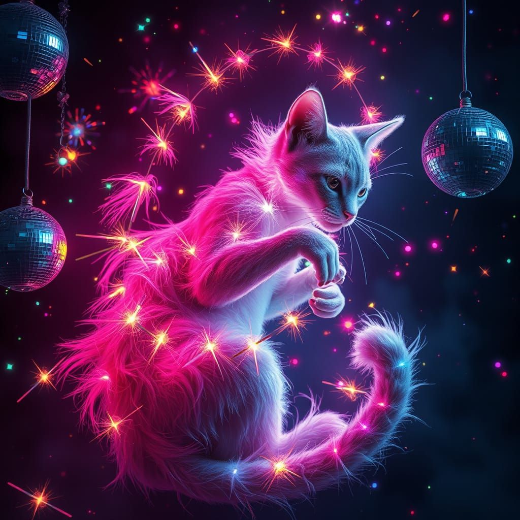 Feline Form in Radiant Garland, Unreal Engine Render