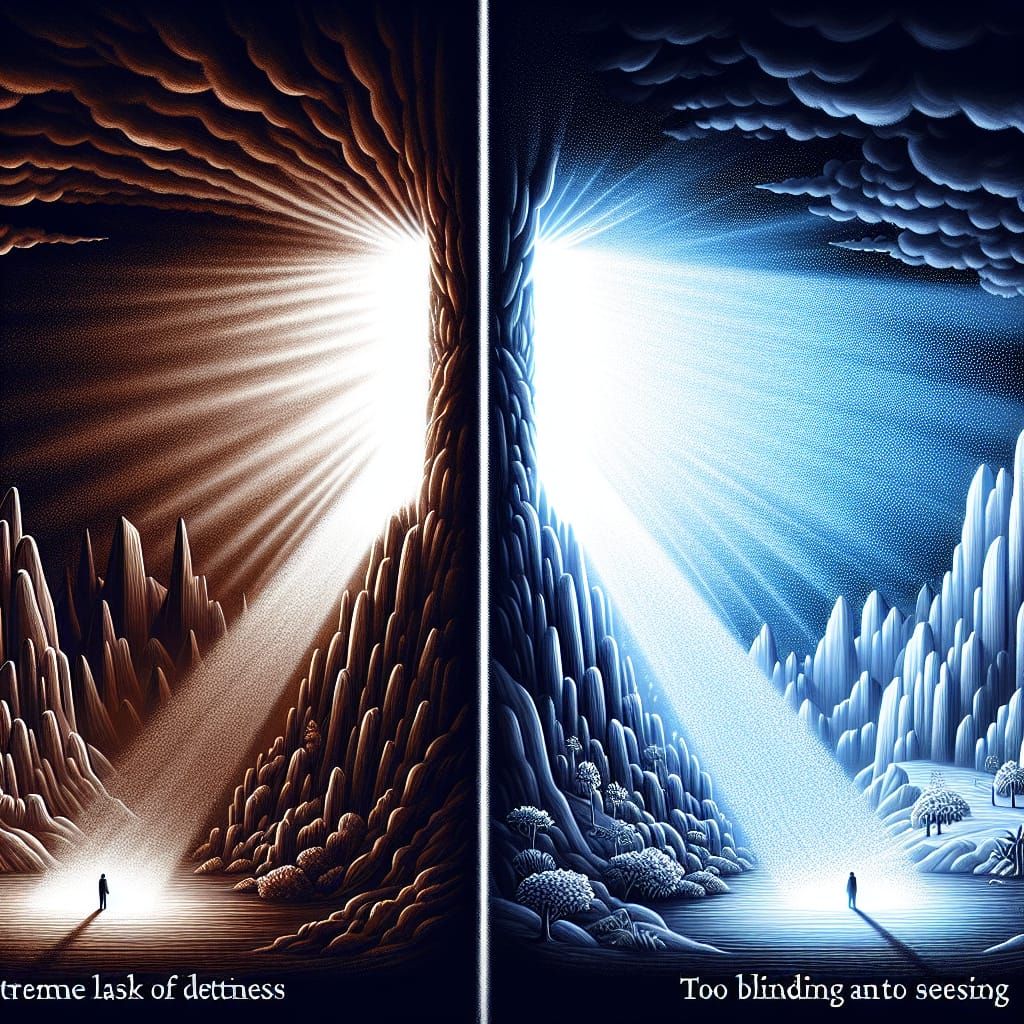 Visualizing Extremes: Light, Darkness and Balance