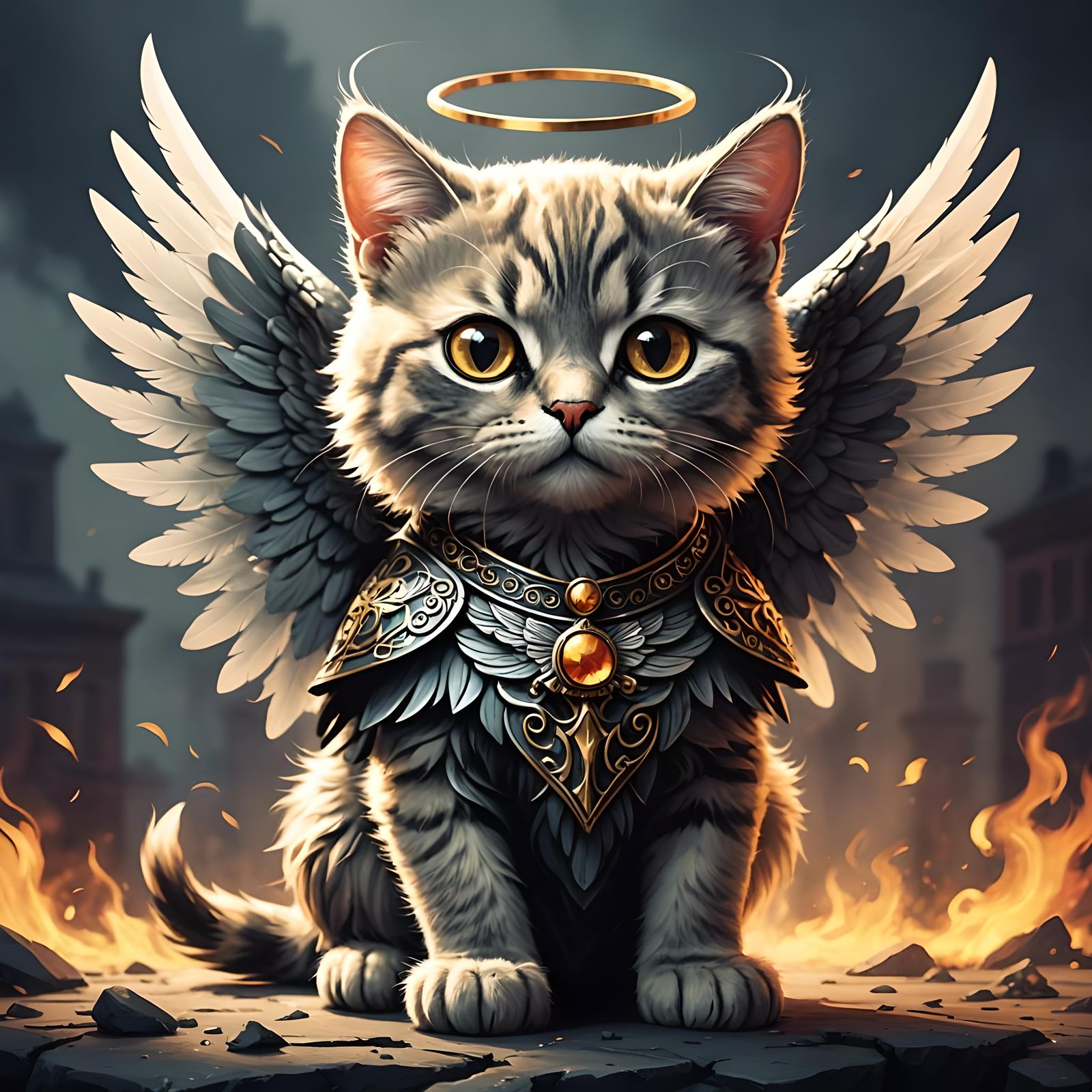 Kitty Cat as a Biker