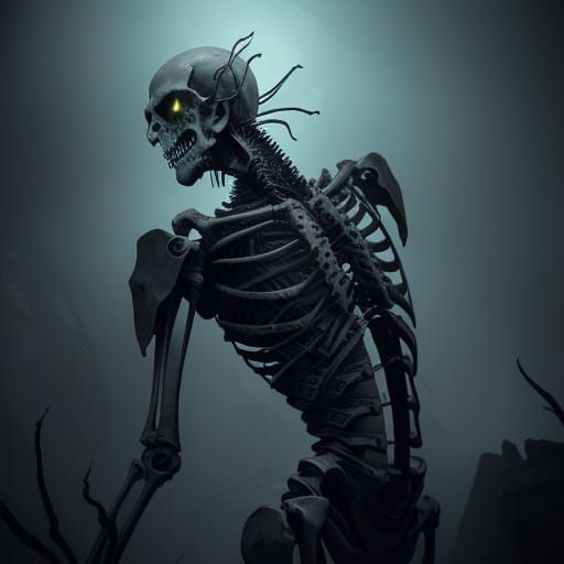 Dark Fantasy Zombie in Agony