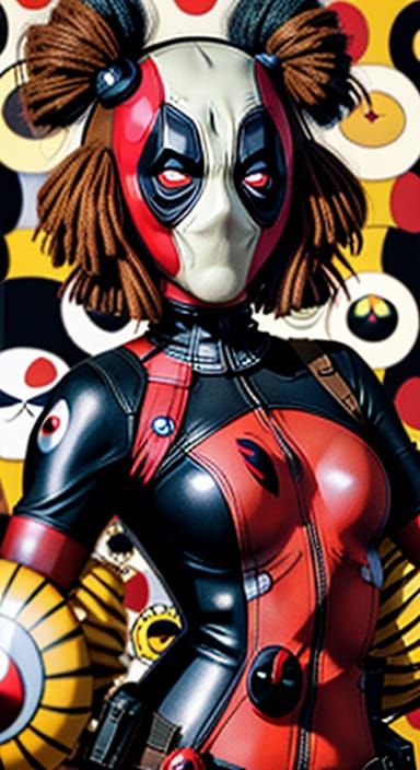 Colorful Woman in Minimalist Comic Style