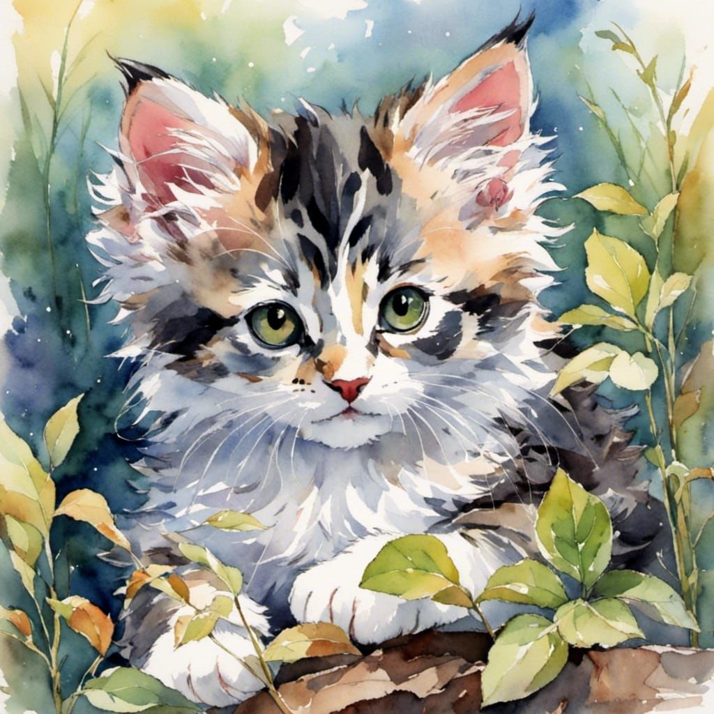 Adorable Kitten Portrait