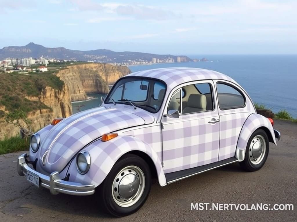 Gingham VW Beetle at Seaside Overlook