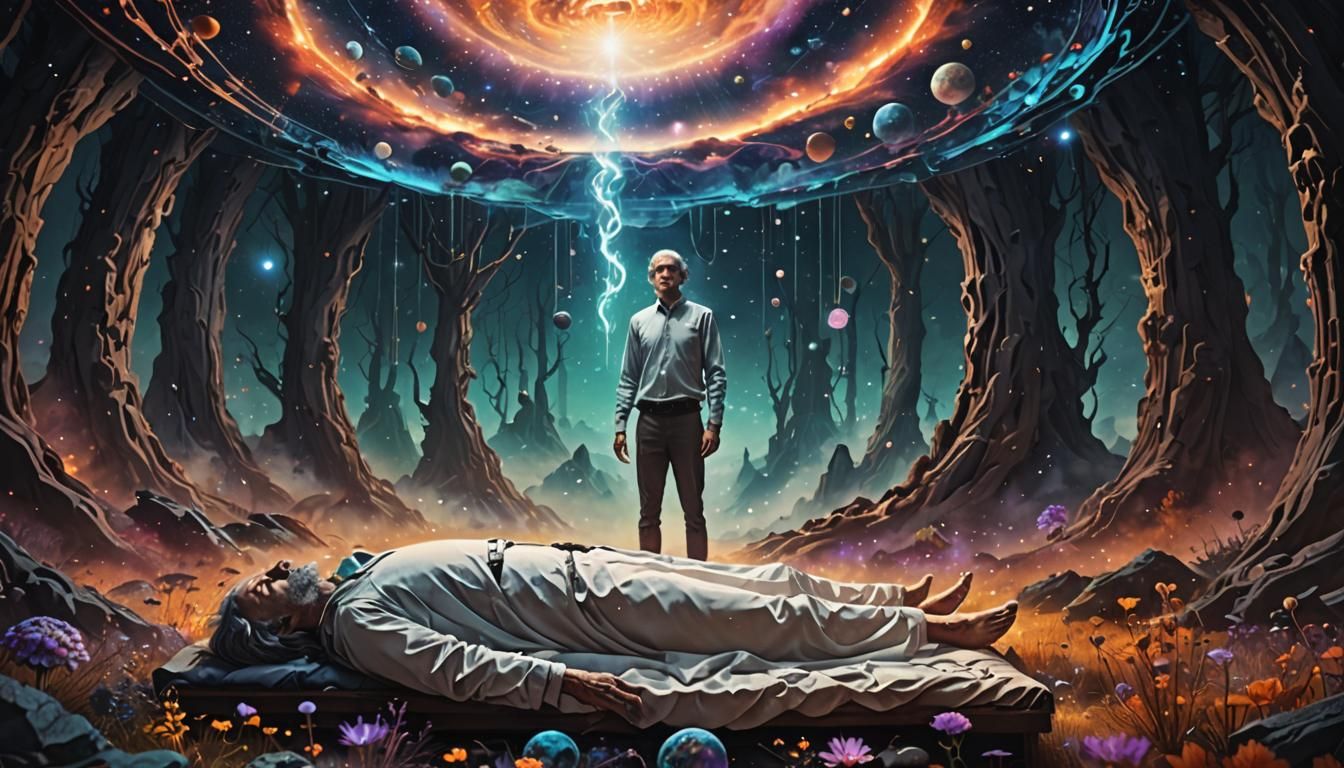 Astral Out-of-Body Experience in Digital Matte Painting