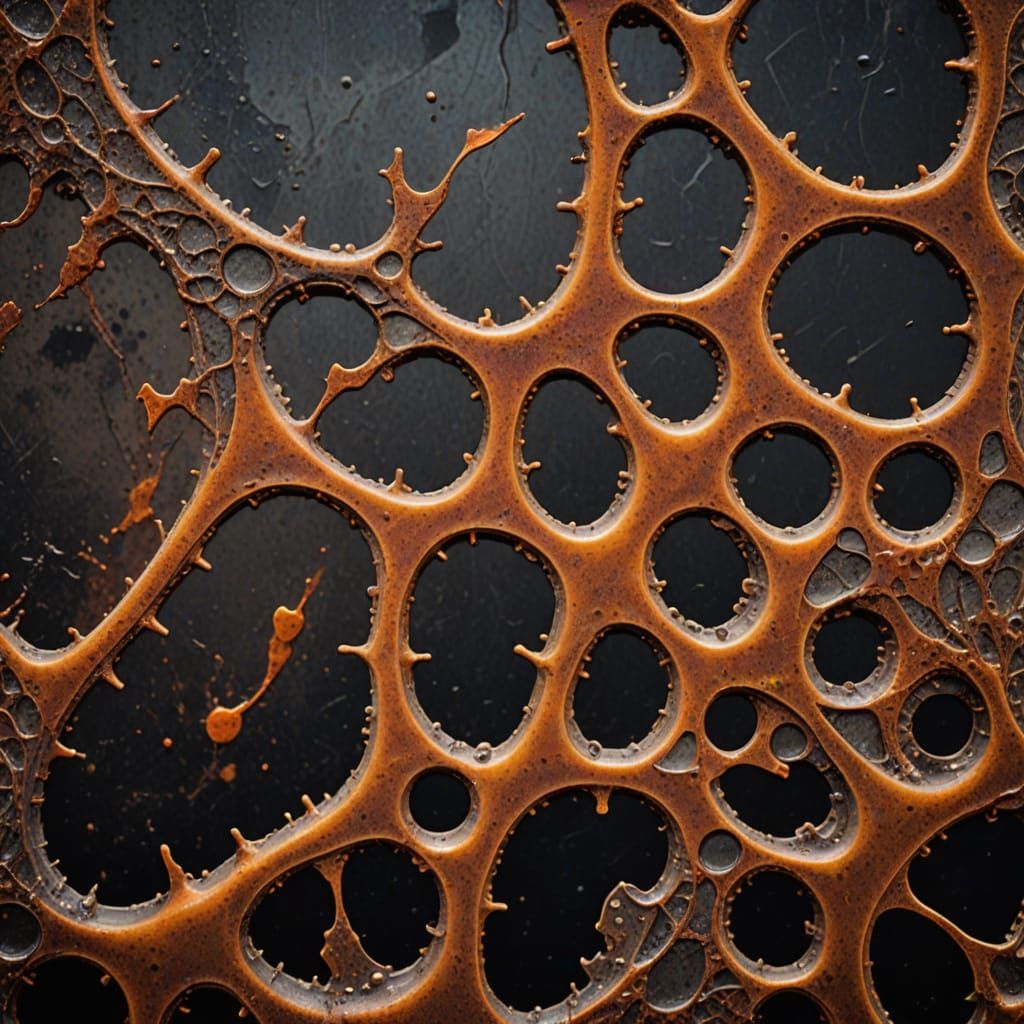 Surreal Macro Photography of Rusty Textures in Muted Earth T...