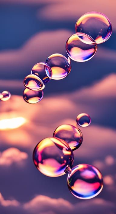 Intricately Detailed Bubbles in Vibrant Colors