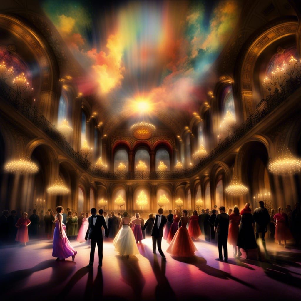 Elegant Opera Gathering in Divine Light