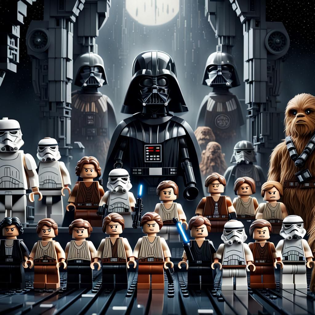 Star Wars Lego Character Lineup: Digital Matte Painting