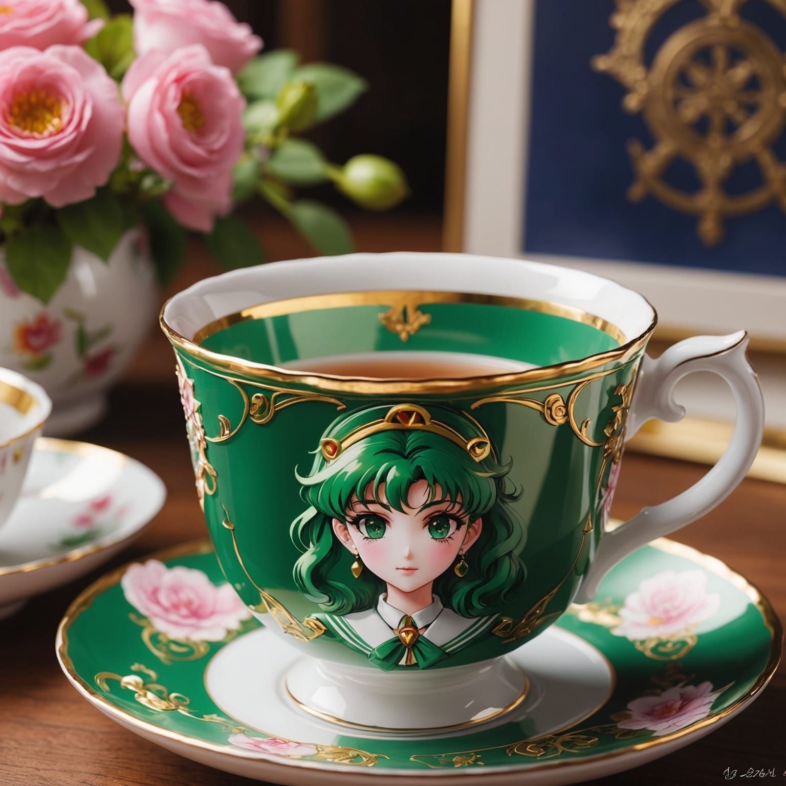Sailor Jupiter Porcelain Teacup: Anime Art