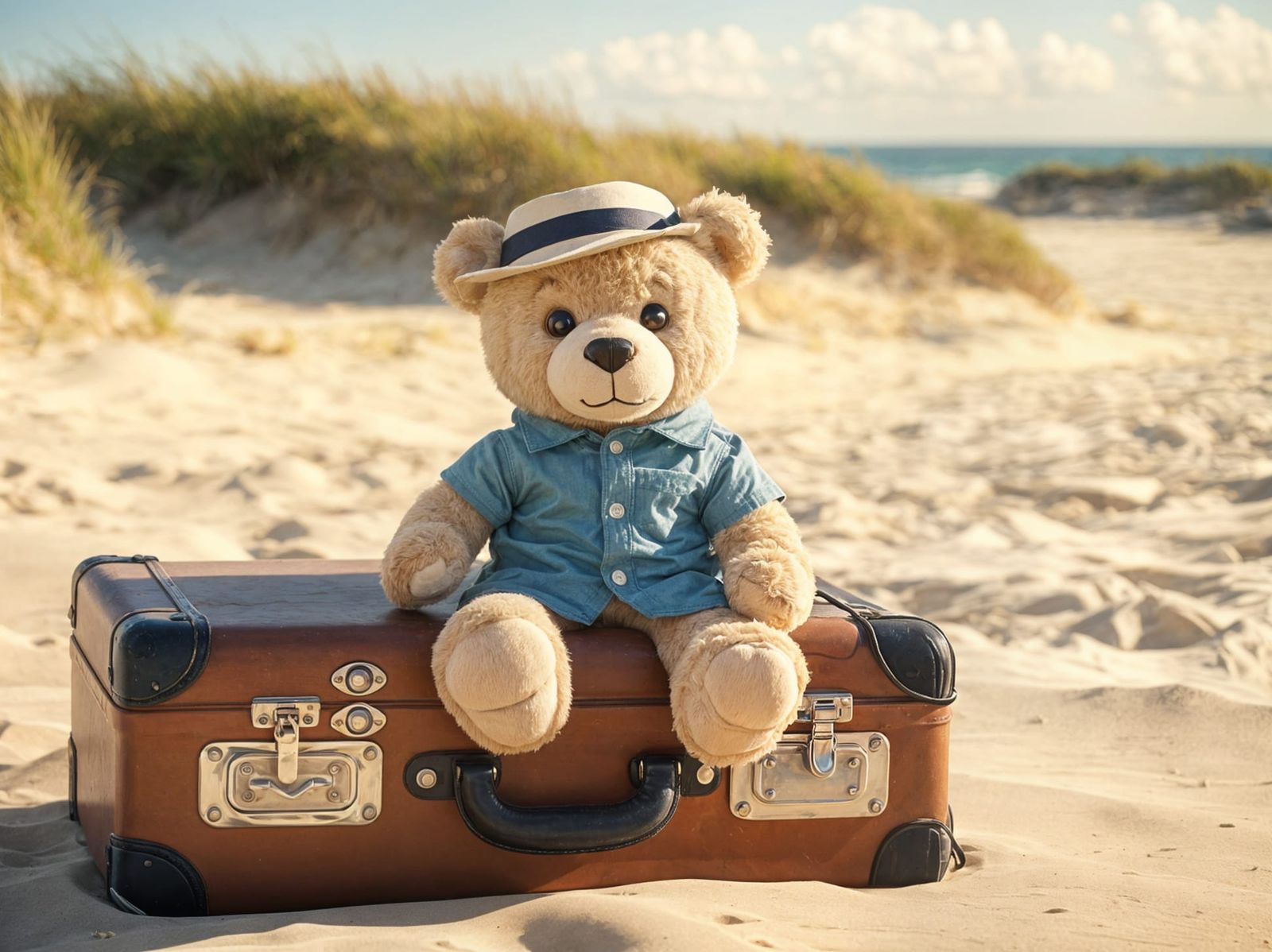 Beachside Teddy Relaxation in Australian Paradise