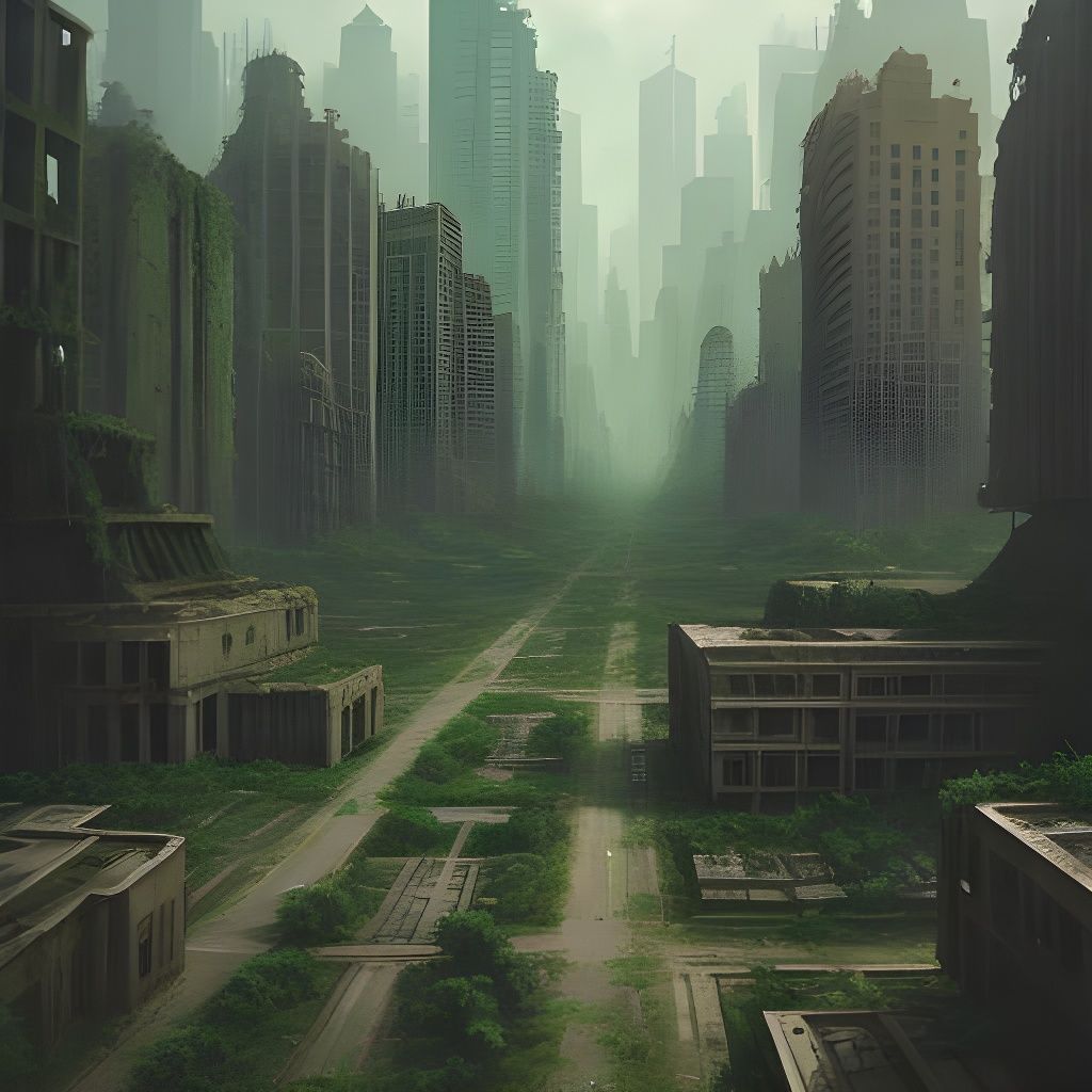 Lush Greenery Landscape Concept Art in Oil Painting