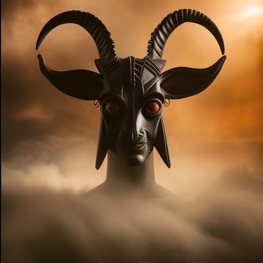 Baphomet in Horror Style by Edward Gorey