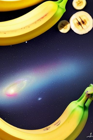 The Universe: Banana Scale in Gouache Concept Art