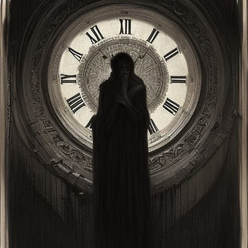 Gothic Horror Death Clock Tower