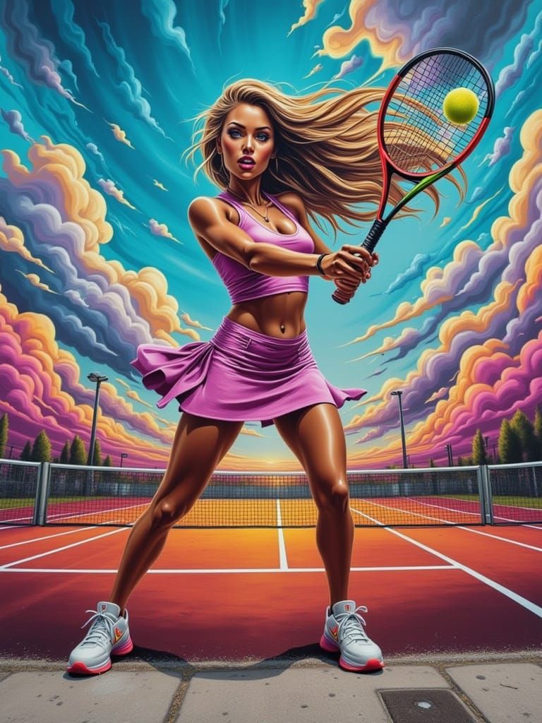 US Open Mural