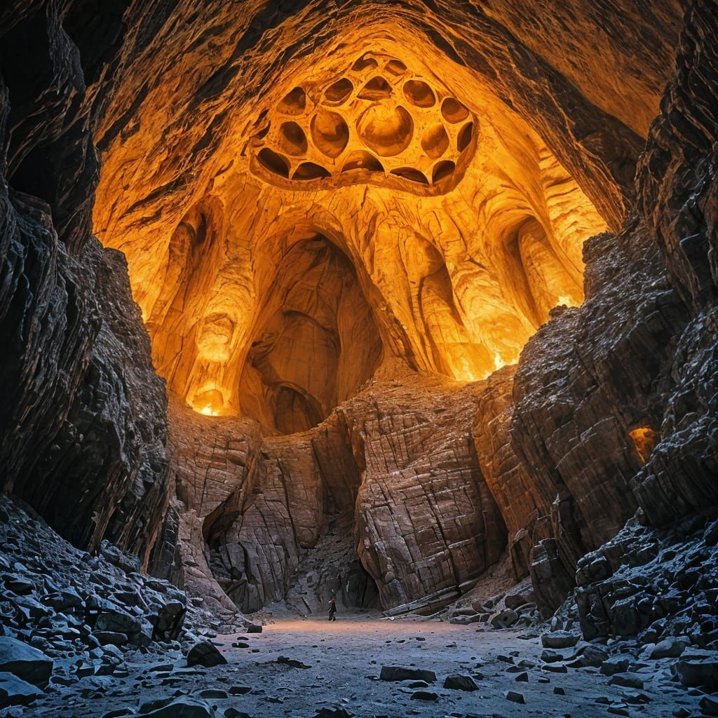 The Heart of the Mountain: A Glowing Geode of Earthly Pulsat...