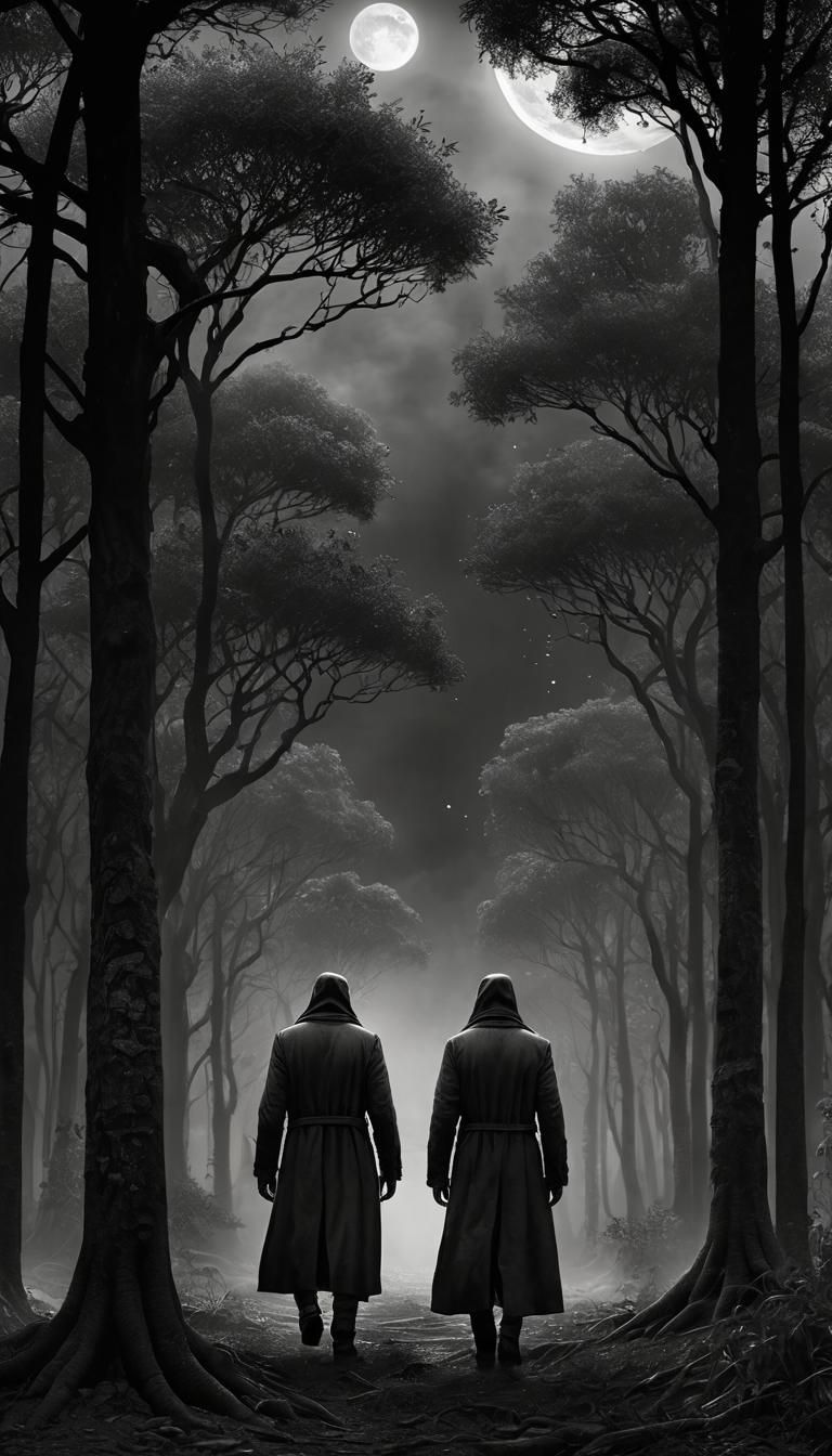 Surreal Cryptid Encounter in Eucalyptus Forest, Cinematic Bl...