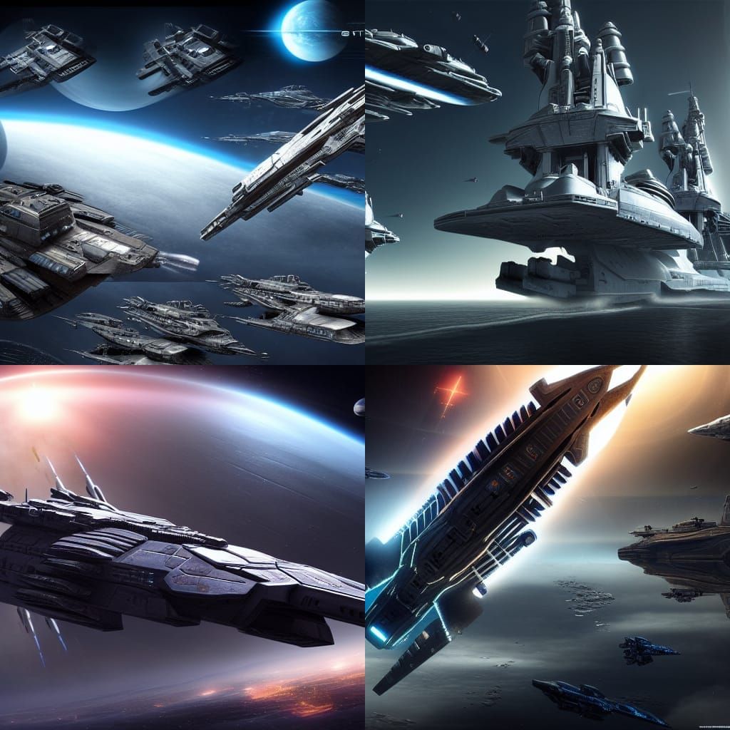 UNSC Infinity Battleship in Space: Digital Matte Painting