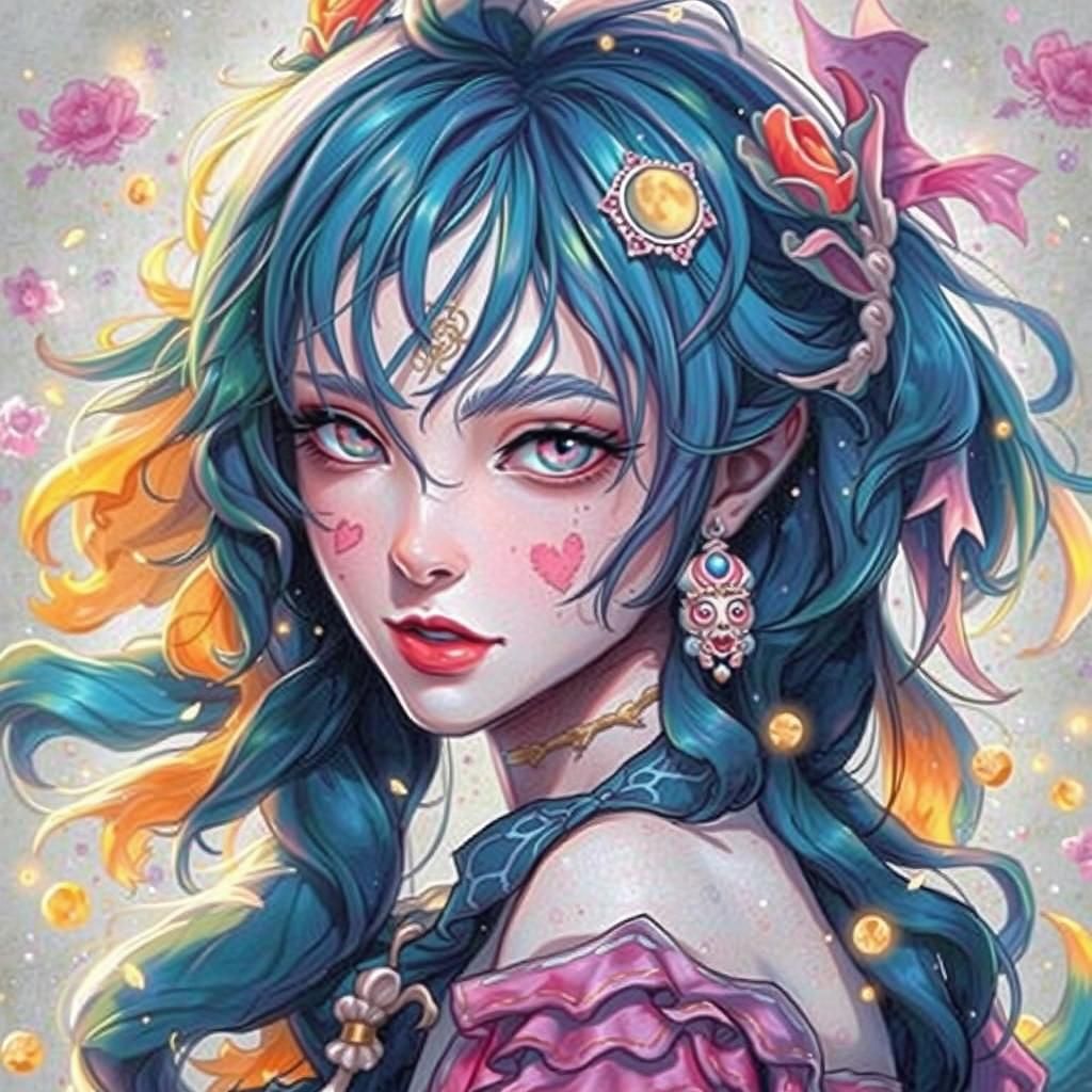 Ethereal Woman in Dreamlike Art Nouveau Landscape