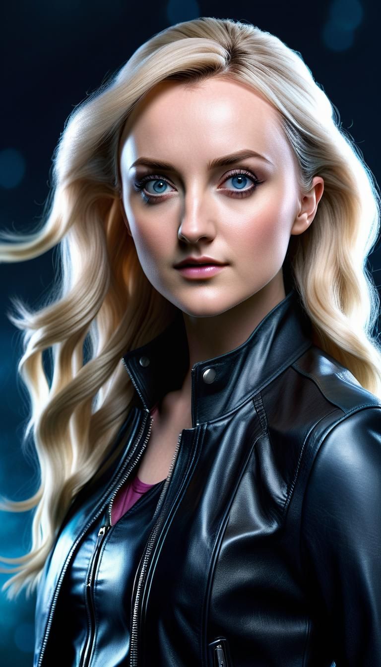 Hyperrealistic Portrait of a Girl in Leather, 8k