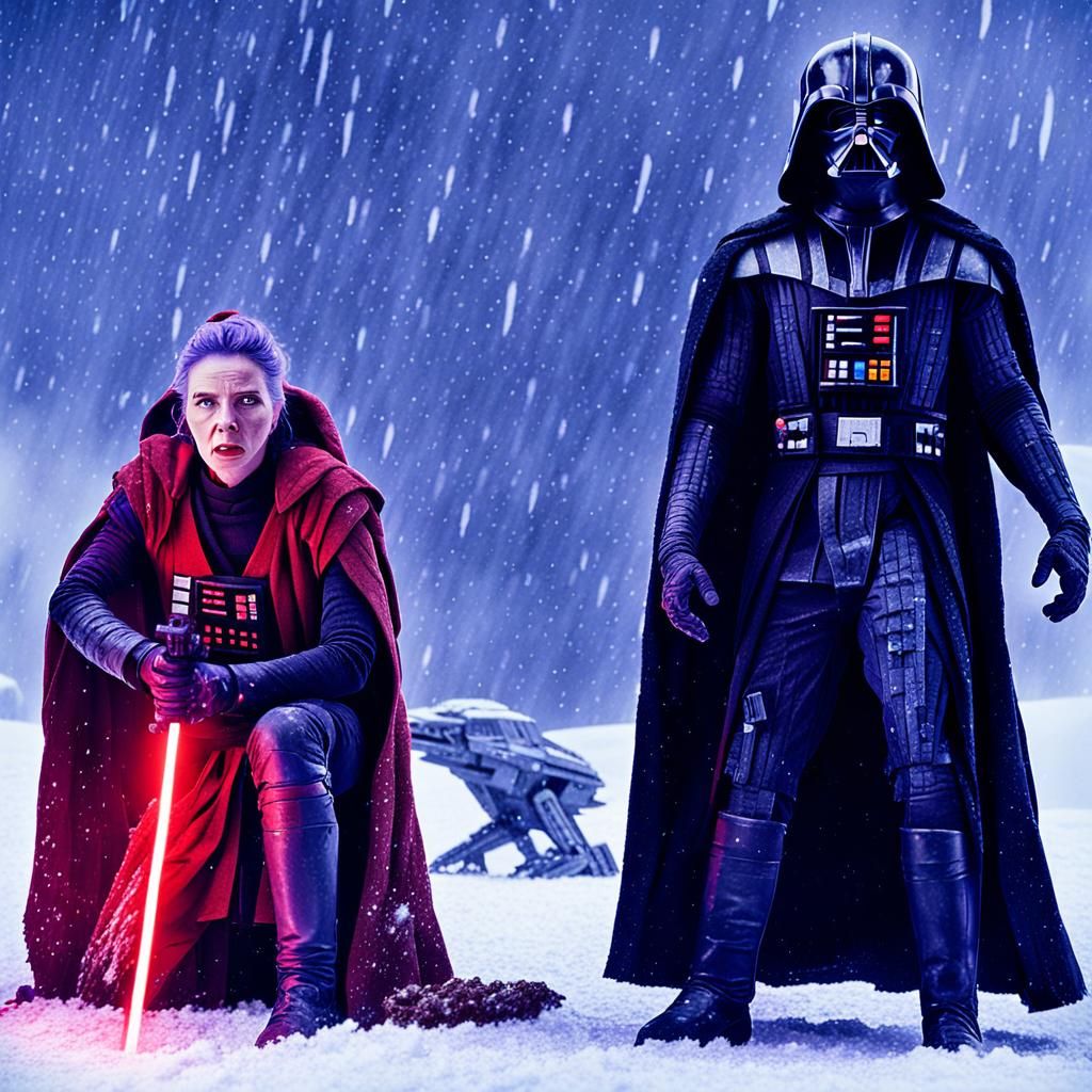 Sith Master and Apprentice on Snowy Planet