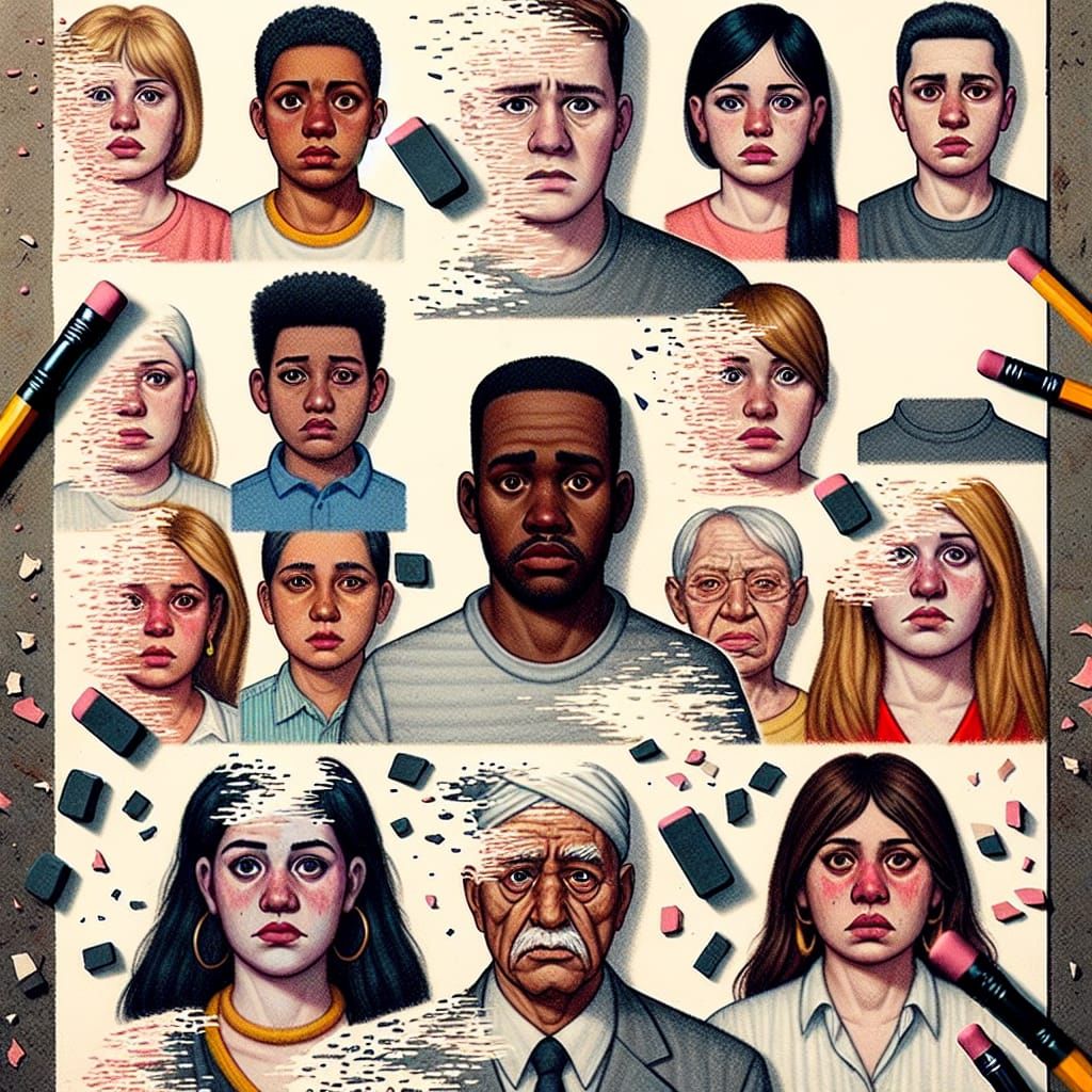 Emotional Portraits of Erasure in a Diverse Ensemble