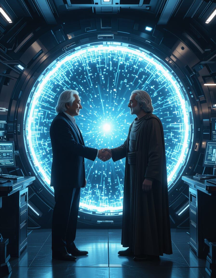 Michio Kaku Meets Aristotle Through Wormhole Portal