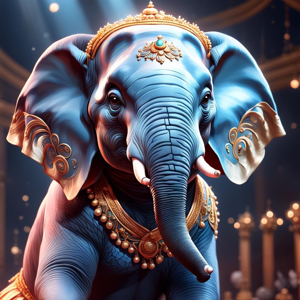 A cute, beautiful female elephant