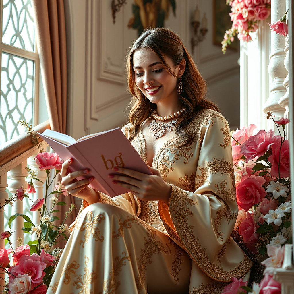 Welsh Beauty Reading Letter in Opulent Setting
