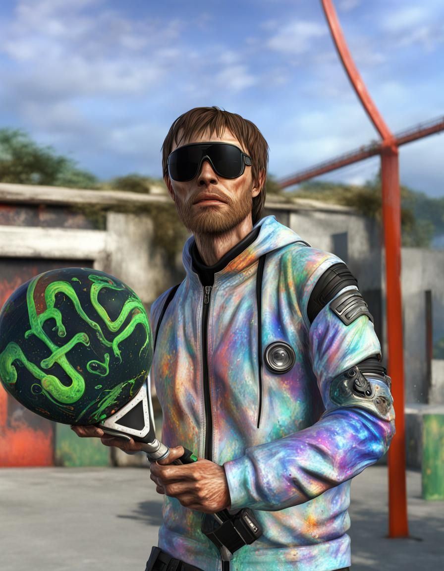 Hyperrealistic Extraterrestrial Portrait with Colorful Accen...