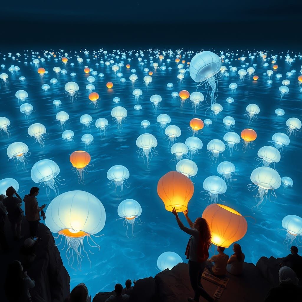 Lumina Tide Festival: Ethereal Ocean Spectacle with Glowing ...