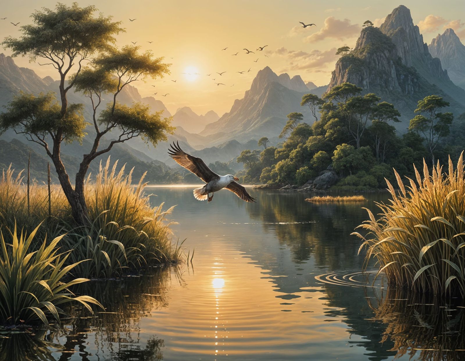 Surreal Morning Flight in Tropical Paradise