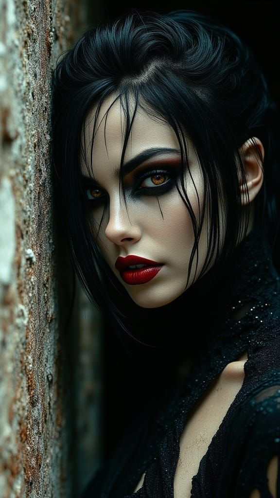 Fierce Female Heroine Portrait in Comic Book Style