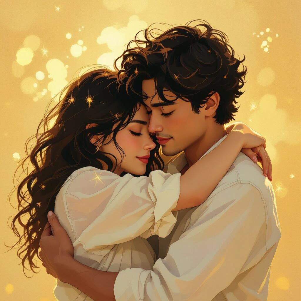 Warm Embrace in Dreamy, Whimsical Style