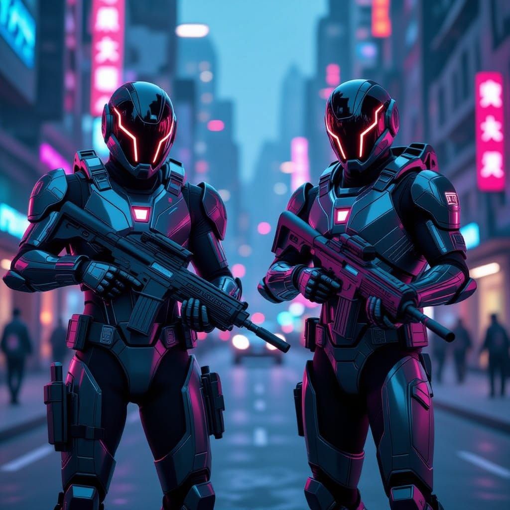 Superheroes in Futuristic Warfare Mode