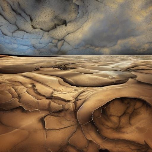 Surreal Desert with Melting Clocks in Dreamscape Style