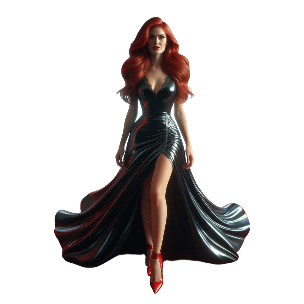 Woman in Shiny Dress: Fantasy Concept Art
