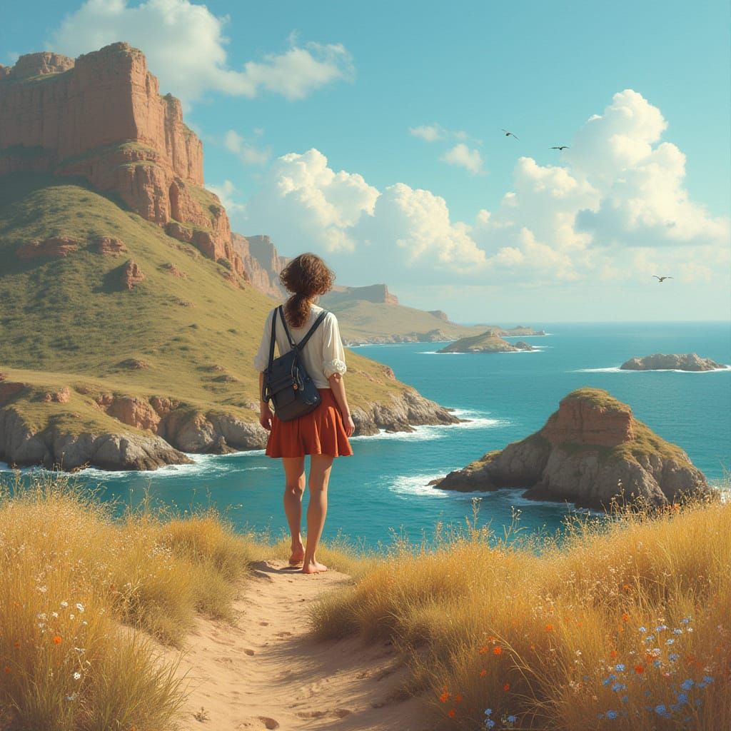 Mysterious Landscape in a Dreamlike Atmosphere