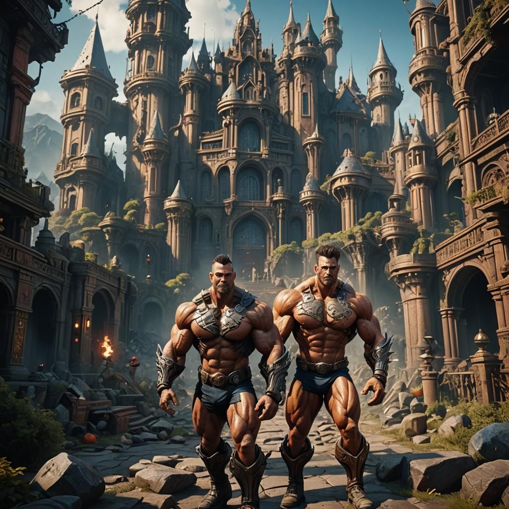 Detailed Matte Painting of a Movie and Fitness Buff