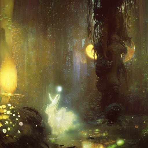 Ethereal Faery Goddess in Dark Fantasy Style