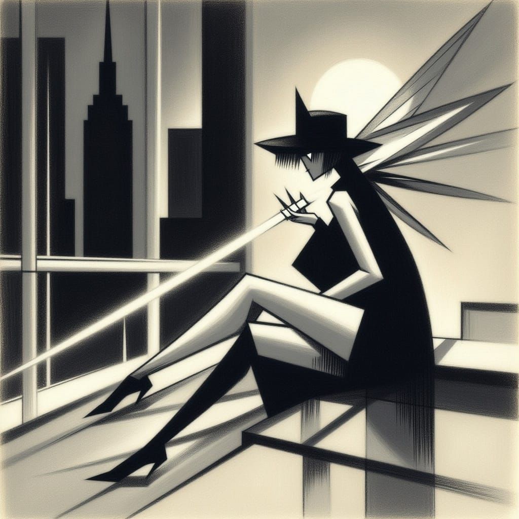 Cyberpunk Mantis Warrior in Night City