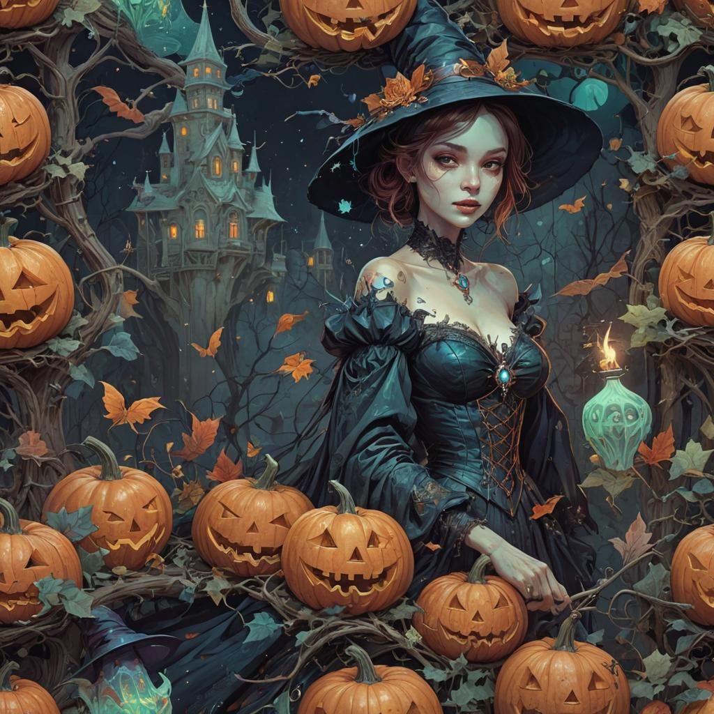 Halloween Fairies and Ghosts in Pastel Colors