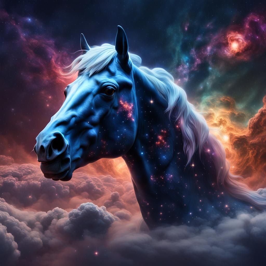 Horsehead Nebula in Deep Space: Detailed Matte Painting
