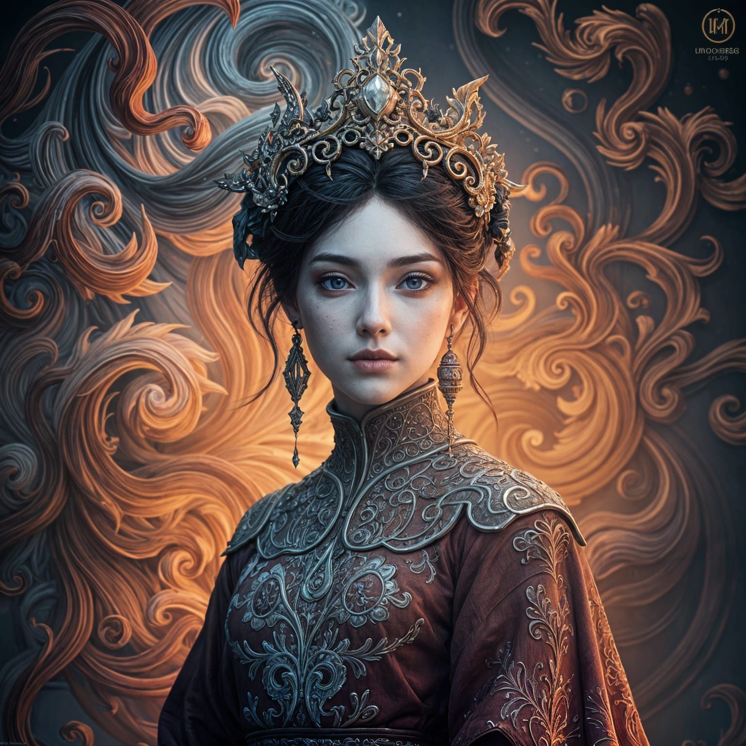 Detailed Matte Painting of a Voluptuous Woman