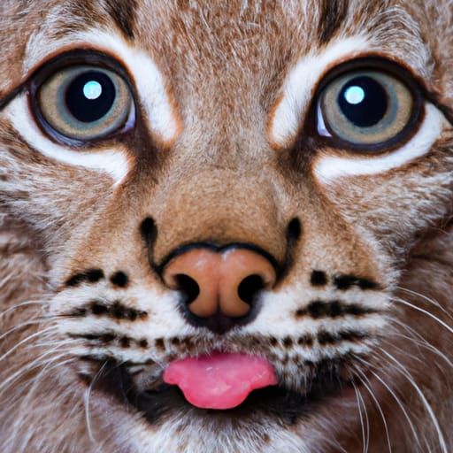 Lynx Paws Close-Up Portrait in Studio Lighting