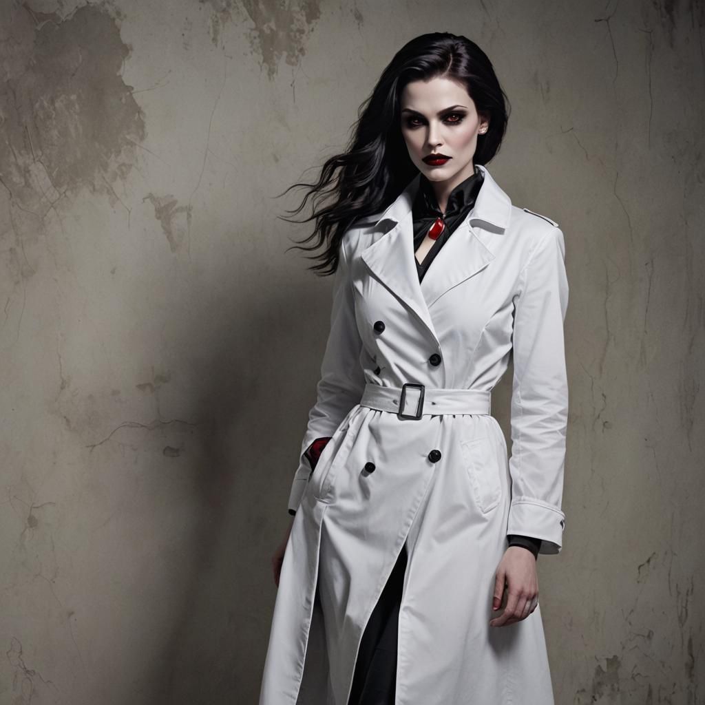 Vampire Doctors' Gothic Embrace in Silver Moonlight