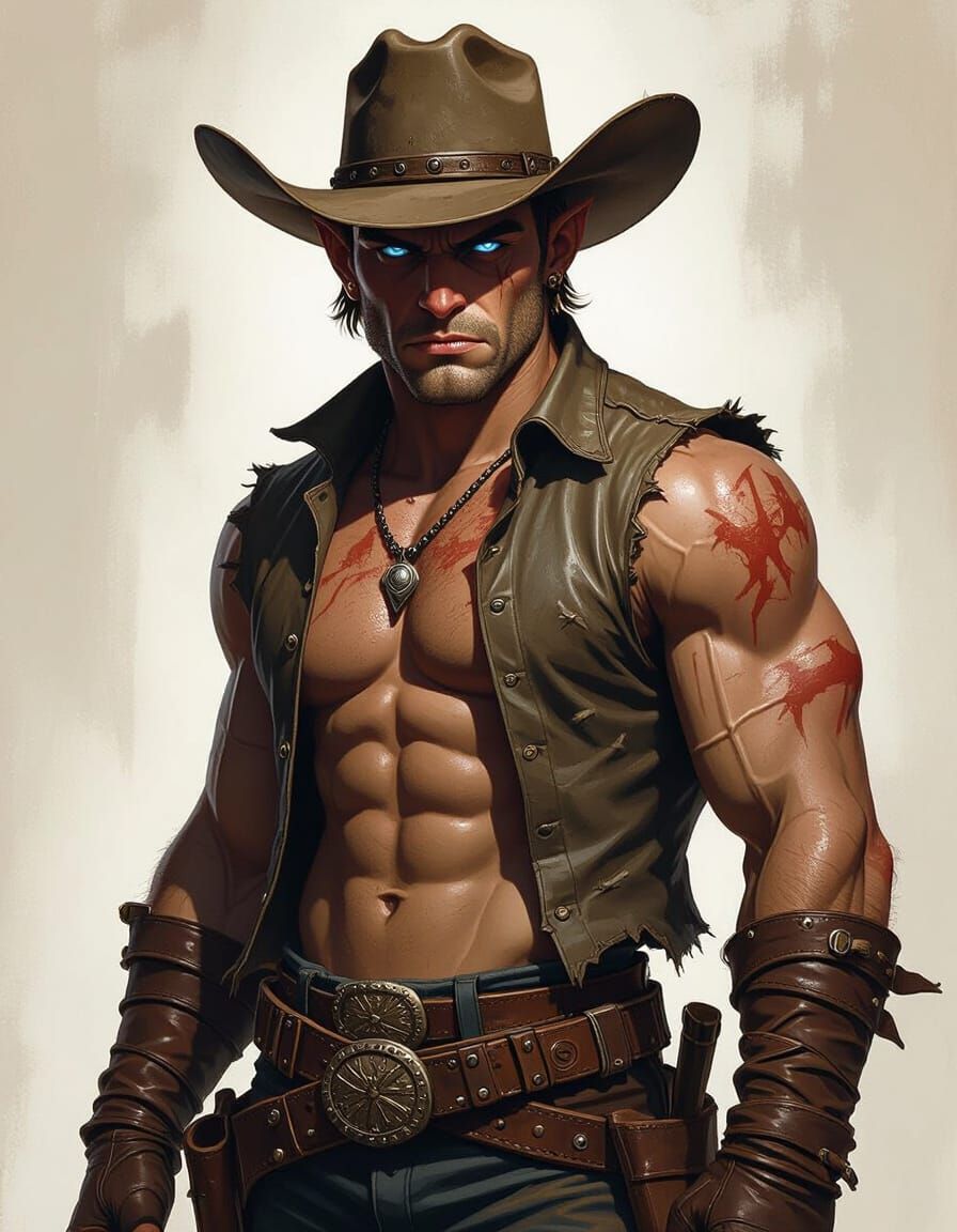 Rugged Hobgoblin Cowboy Fantasy Concept Art