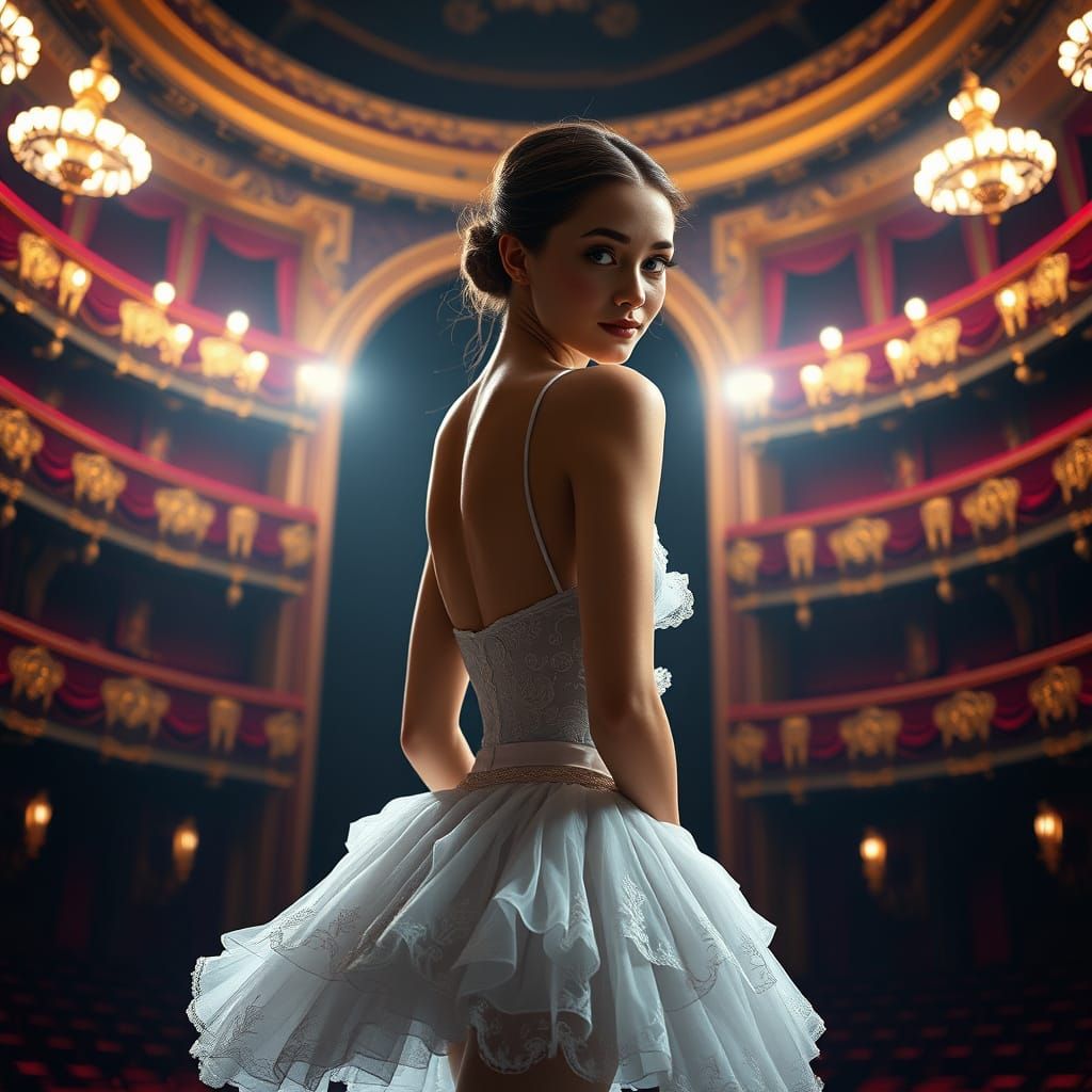 Ethereal Ballerina in Grand Theatre